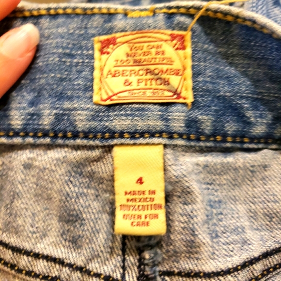 Abercrombie & Fitch Vintage Y2K Distressed Denim Mini Skirt - Picture 5 of 5